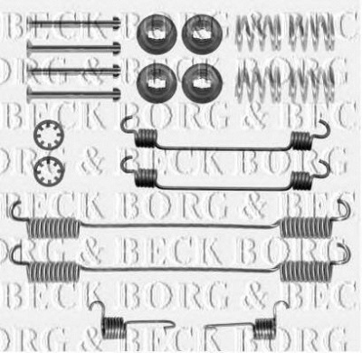 BORG & BECK bbk6172 -  Комплектующие, колодки дискового тормоза